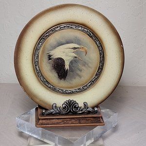 Ceramic Bald Eagle Decorative Plate